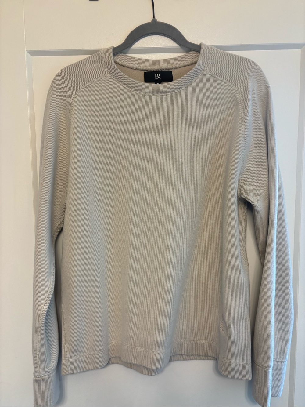 Banana Republic Bone White Double Knit Crewneck Sweater Medium